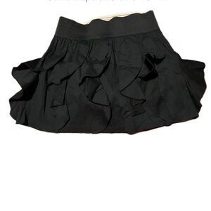 Elegant Black Ruffle Skirt